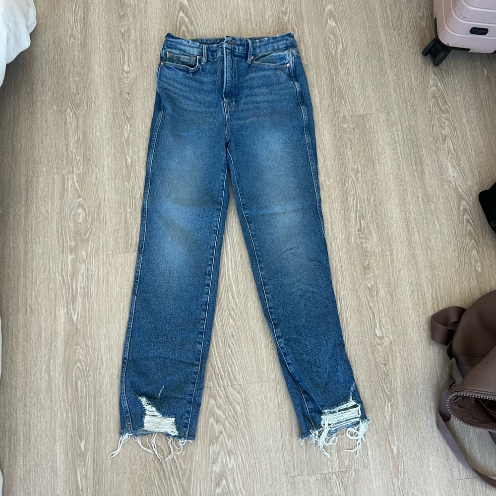 Good American cropped jeans